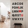 Vinilo decorativo abecedario del amor