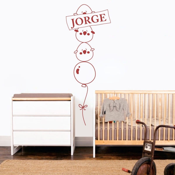 Vinilo infantil globos y pájaros