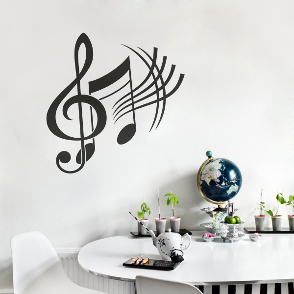 Vinilo decorativo notas musicales