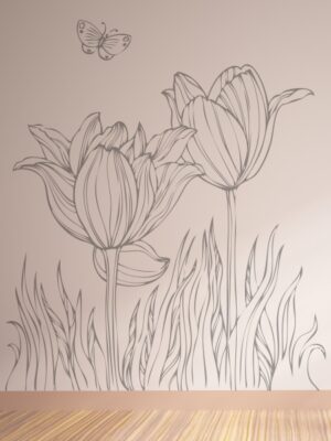 Vinilo decorativo spring flower