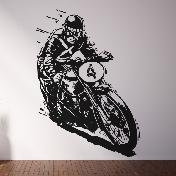 Vinilo decorativo old biker