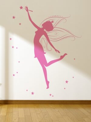 Vinilo infantil hada y estrellas