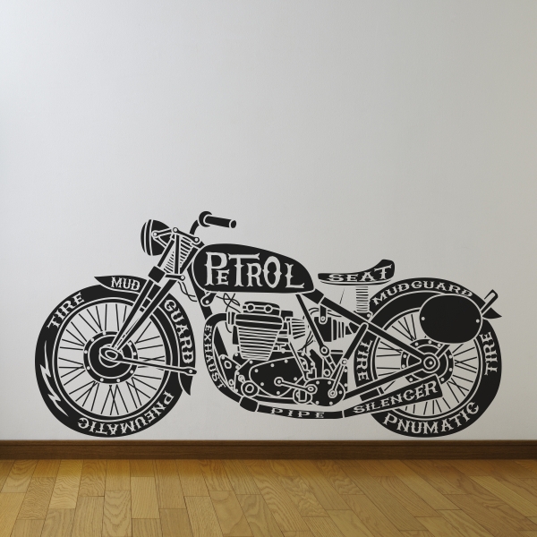 Vinilo decorativo moto vintage III
