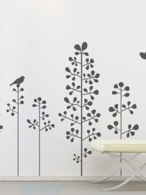 Vinilo decorativo ramas y pájaros