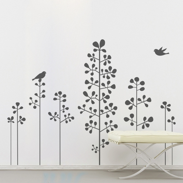 Vinilo decorativo ramas y pájaros