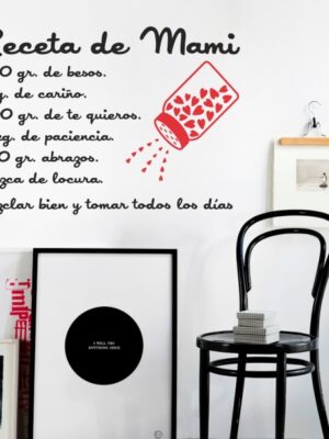Vinilo decorativo receta de mami
