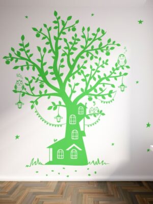 5245.jpg Vinilo infantil árbol casa