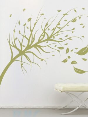 Vinilo decorativo árbol viento