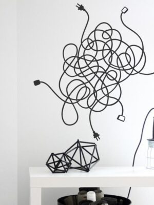 5275.jpg Vinilo decorativo revoltijo de cables