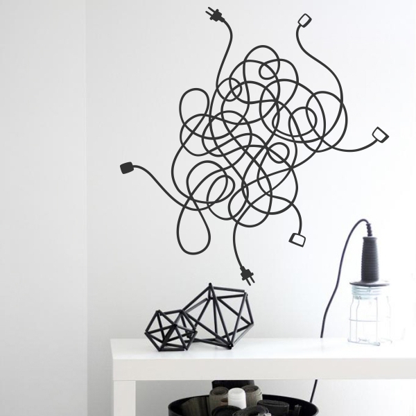 Vinilo decorativo revoltijo de cables