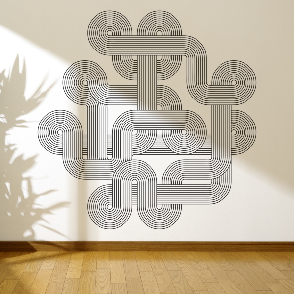 Vinilo decorativo  retro curves