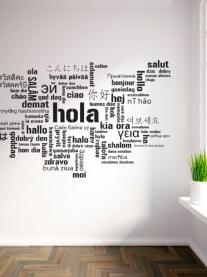 Vinilo decorativo Hola