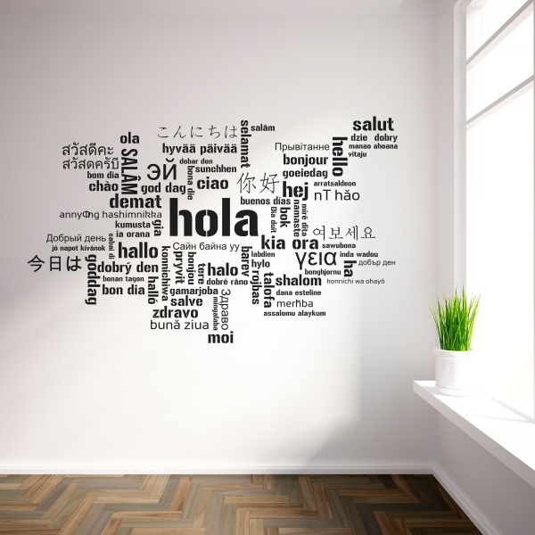 Vinilo decorativo Hola
