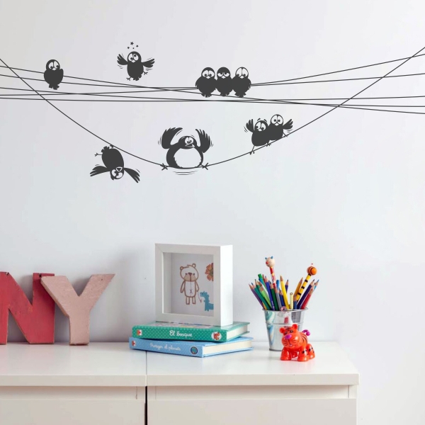 Vinilo infantil wire birds