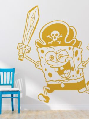 5419.jpg Vinilo infantil Bob Esponja pirata