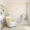 Vinilo decorativo Farola y bicicleta II
