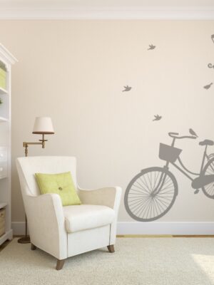 Vinilo decorativo Farola y bicicleta II