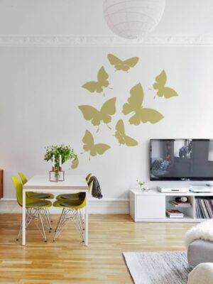 Vinilo decorativo revoltijo de mariposas II