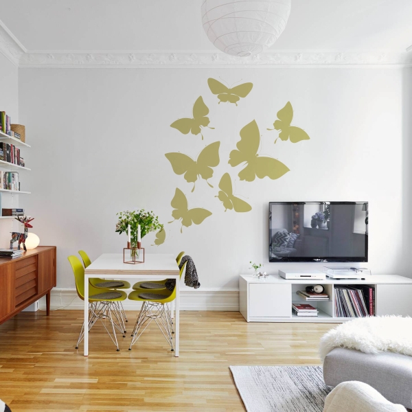 5533.jpg Vinilo decorativo revoltijo de mariposas II