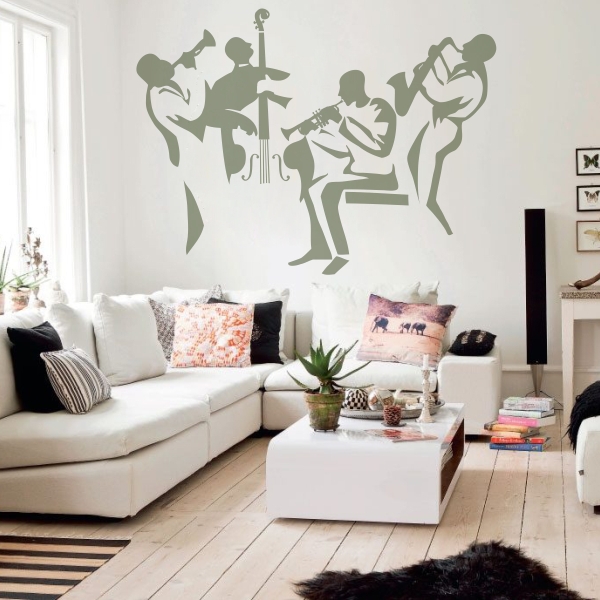 Vinilo decorativo músicos de Jazz