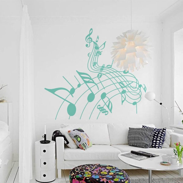 Vinilo decorativo notas musicales III