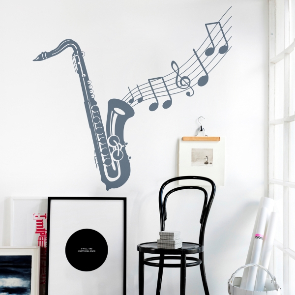 Vinilo decorativo saxofón