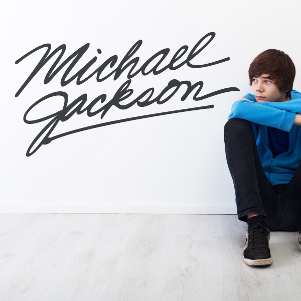 Vinilo decorativo Michael Jackson signature