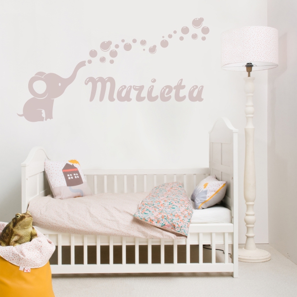 Vinilo infantil personalizable elefante