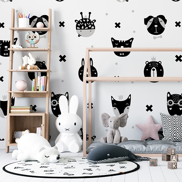 Papel pintado scandinavian animals