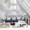 Papel pintado grey palm