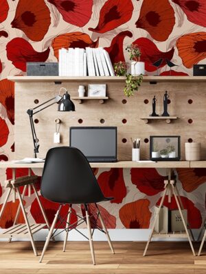 Papel pintado red leaves