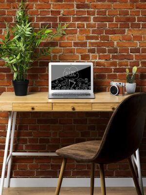 Papel pintado red bricks