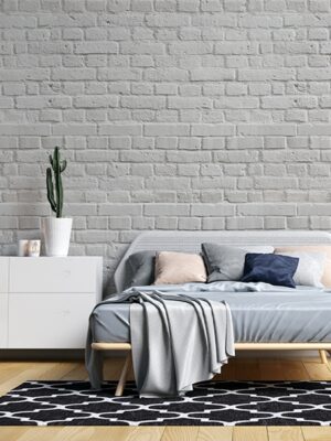 Papel pintado white bricks