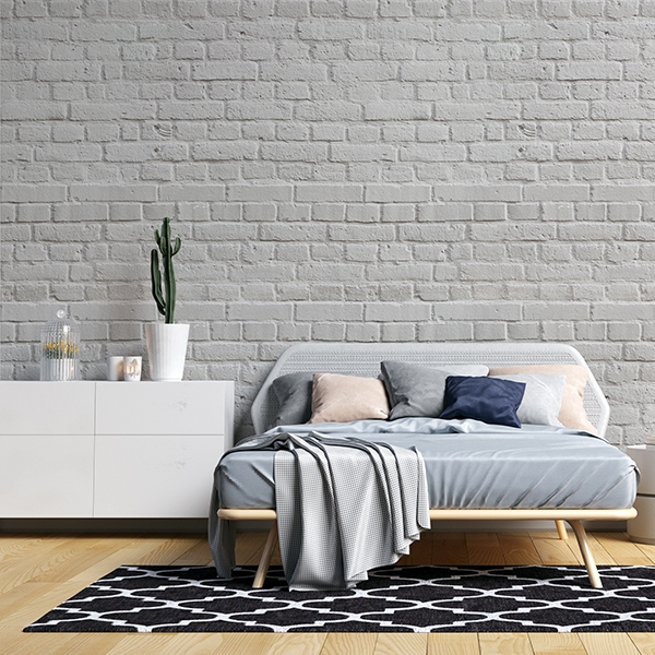 Papel pintado white bricks