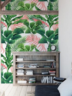 Papel pintado pink jungle