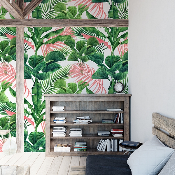 Papel pintado pink jungle