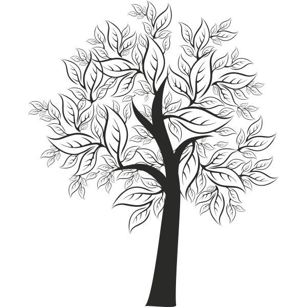 Vinilo decorativo arbol con hojas 2