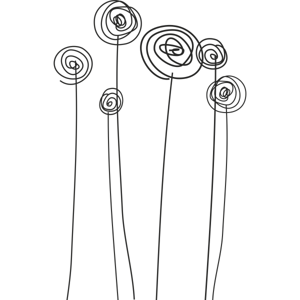 Vinilo decorativo flores abstractas