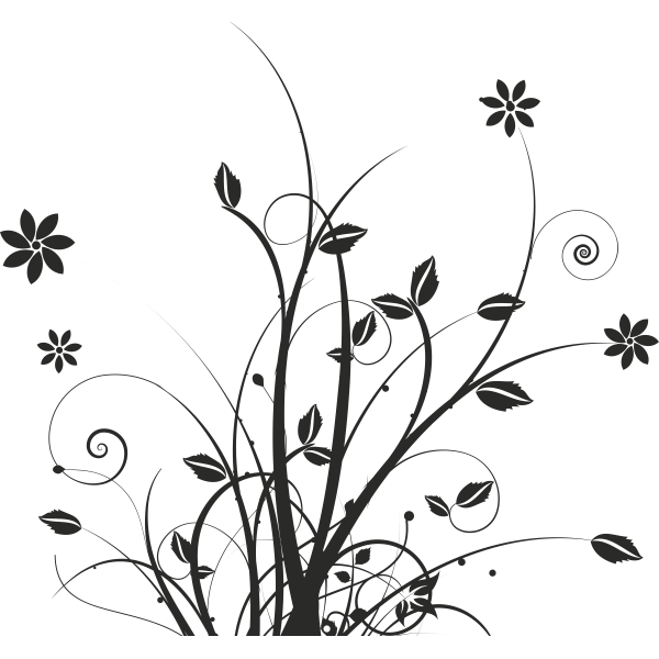 Vinilo decorativo ramas y hojas entrelazadas