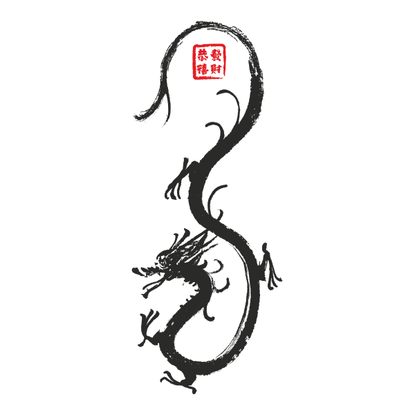 Vinilo decorativo dragón japones