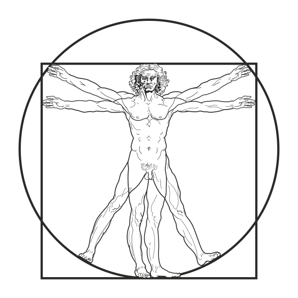 Vinilo decorativo Hombre de Vitruvio