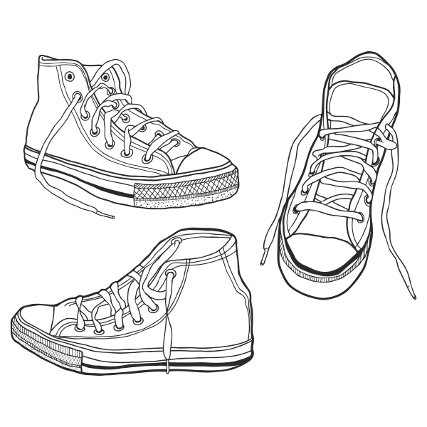 Vinilo decorativo zapatillas urbanas