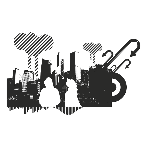 3916.png Vinilo decorativo composición urbana