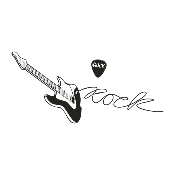 Vinilo decorativo guitarra de rock