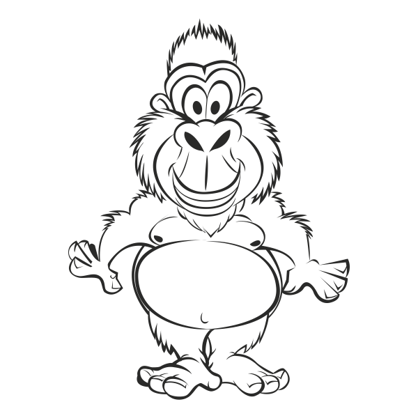 Vinilo infantil gorila