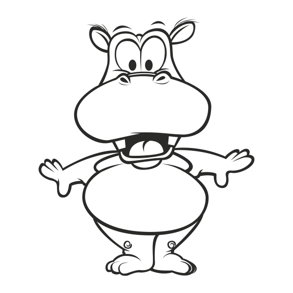 Vinilo infantil hipopotamo