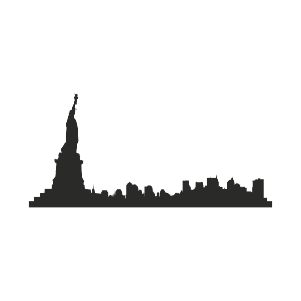 Vinilo decorativo skyline Nueva York