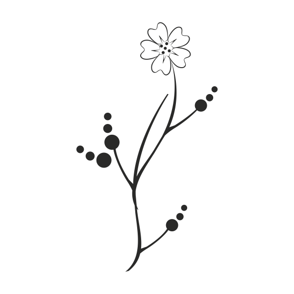 Vinilo decorativo flor delicada