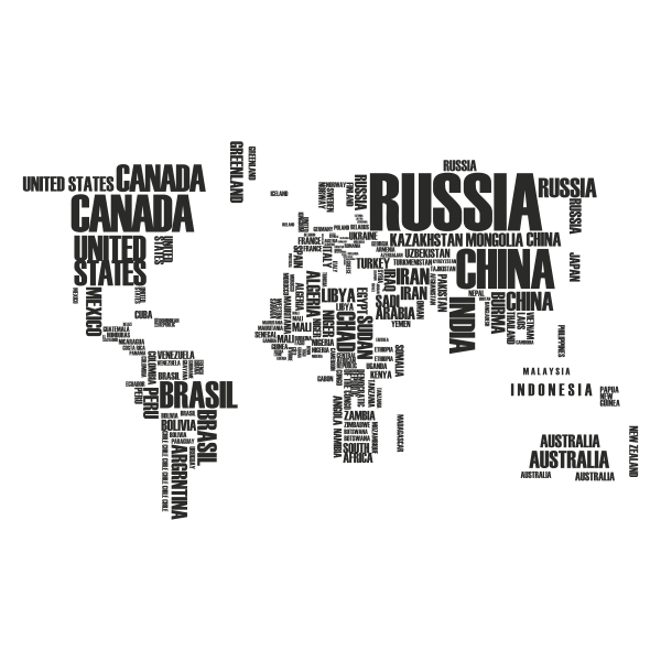 Vinilo decorativo mapa del mundo ciudades