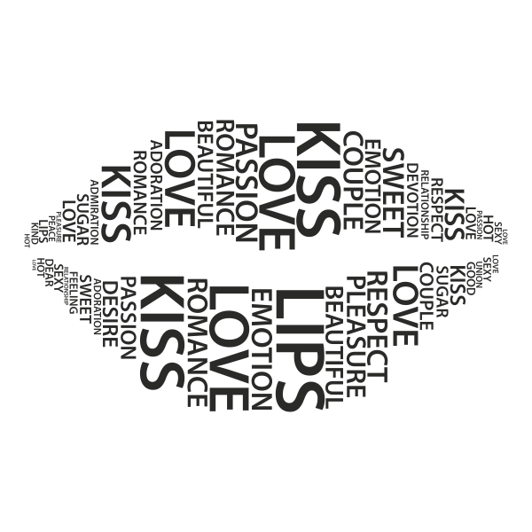 Vinilo decorativo labios palabras